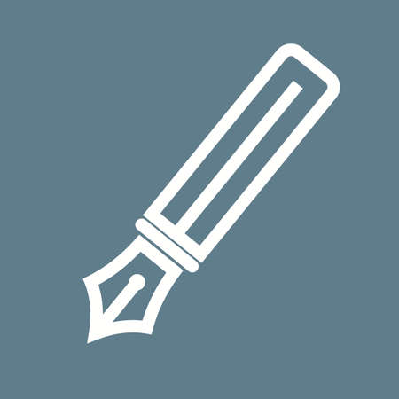 Pen, fountain, writing icon vector image.のイラスト素材