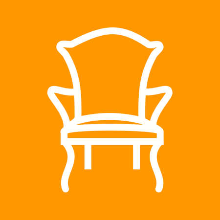 Chair, comfortable, modern icon vector image.のイラスト素材