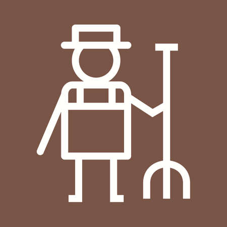 Gardner, gardening, lawn icon vector image.Can also be used for gardening. Suitable for mobile apps, web apps and print media.のイラスト素材