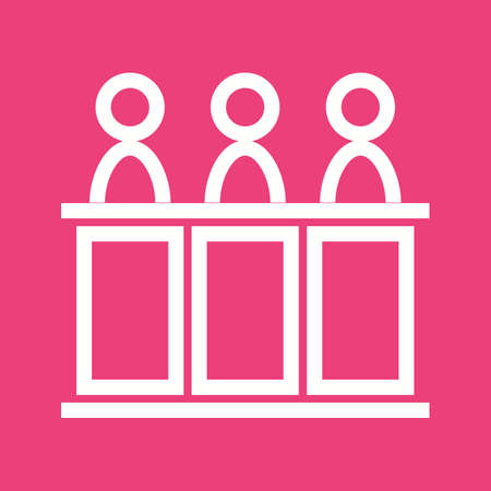 Judge, panel, court icon vector image.Can also be used for law and order. Suitable for mobile apps, web apps and print media.のイラスト素材