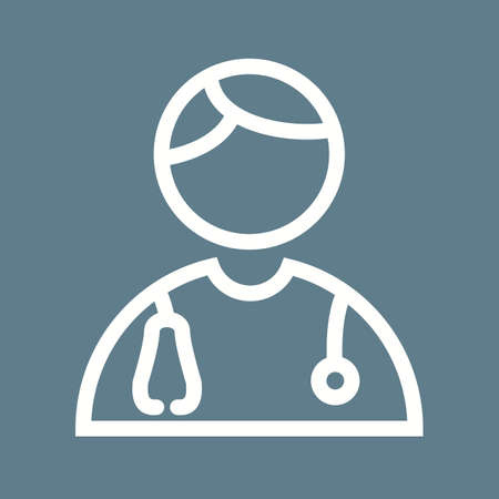 Doctors, medical, stethoscope icon vector image. Can also be used for activities. Suitable for use on web apps, mobile apps and print media.のイラスト素材