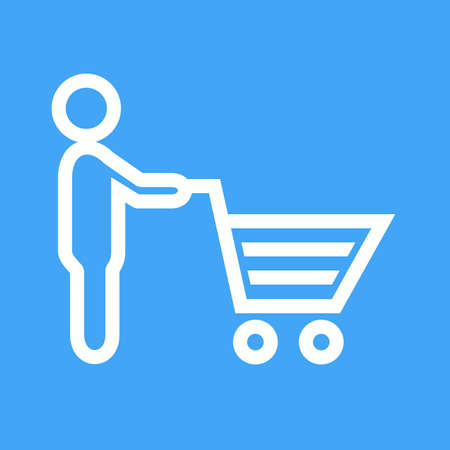 Cart, store, grocery icon vector image. Can also be used for activities. Suitable for use on web apps, mobile apps and print media.のイラスト素材