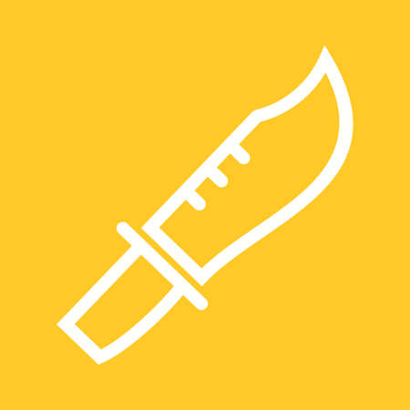 Knife, army, weapon icon vector image. Can also be used for military. Suitable for use on web apps, mobile apps and print media.のイラスト素材