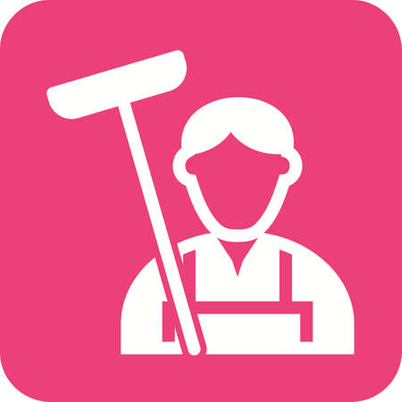 Cleaner, house, service icon vector image. Can also be used for professionals. Suitable for web apps, mobile apps and print media.のイラスト素材
