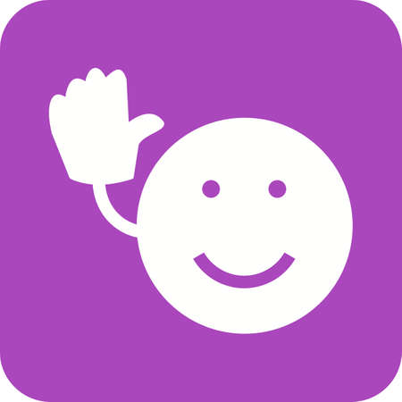 Bye, goodbye, see icon vector image. Can also be used for emotions and halloween. Suitable for mobile apps, web apps and print media.のイラスト素材