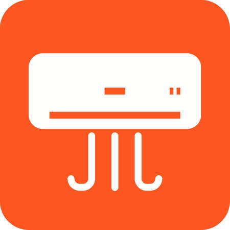 Air conditioner, cool, wall icon vector image.Can also be used for home electronics and appliances. Suitable for mobile apps, web apps and print media.のイラスト素材