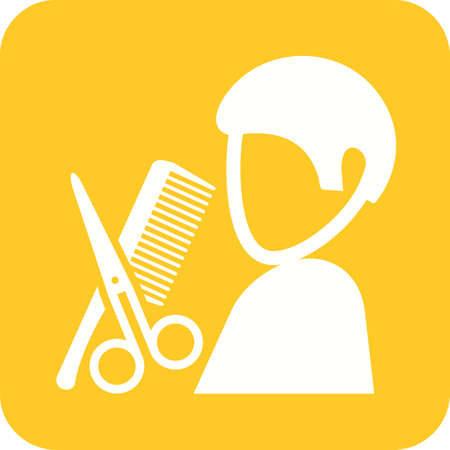 Salon, hairdresser, hair icon vector image. Can also be used for professionals. Suitable for web apps, mobile apps and print media.のイラスト素材