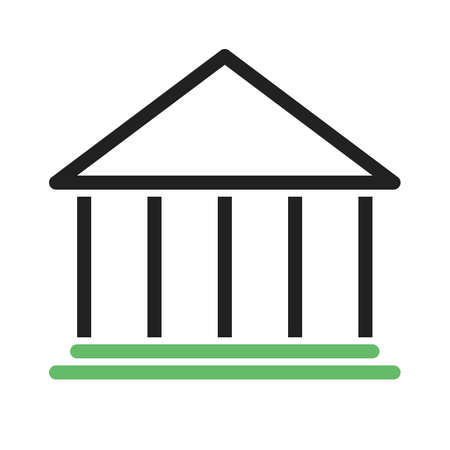 Building, bank, institution icon vector image.Can also be used for banking, finance, business. Suitable for web apps, mobile apps and print media.のイラスト素材