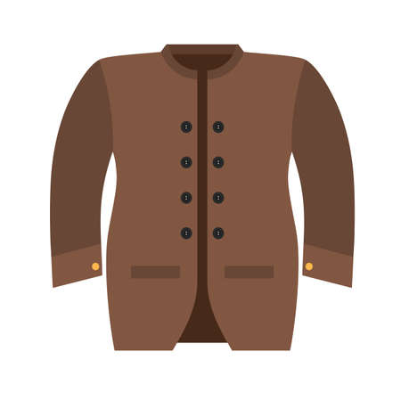 Mens, jacket, coat icon vector image. Can also be used for clothes and fashion. Suitable for web apps, mobile apps and print media.のイラスト素材