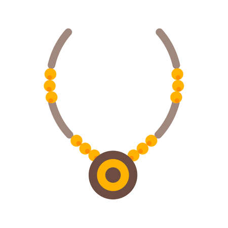 Necklace, jewelry, chain icon vector image. Can also be used for household objects. Suitable for use on web apps, mobile apps and print media.のイラスト素材