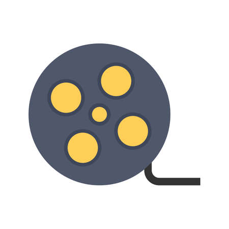Film, reel, roll icon vector image. Can also be used for multimedia. Suitable for use on web apps, mobile apps and print media.のイラスト素材