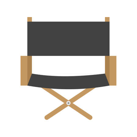 Director's chair, chair, film making icon vector image. Can also be used for multimedia. Suitable for use on web apps, mobile apps and print media.のイラスト素材