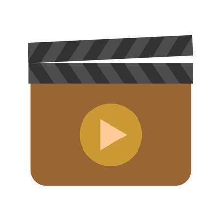 Clapper, board, film icon vector image. Can also be used for multimedia. Suitable for use on web apps, mobile apps and print media.のイラスト素材