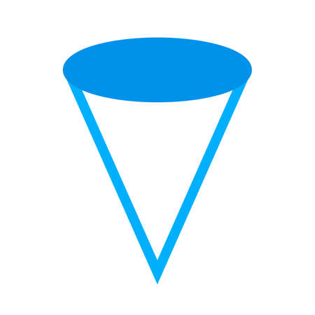 Geometry, cone, mathematics icon vector image. Can also be used for shapes and geometry. Suitable for use on web apps, mobile apps and print media.のイラスト素材