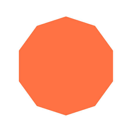 Geometric, decagon, design icon vector image. Can also be used for shapes and geometry. Suitable for use on web apps, mobile apps and print media.のイラスト素材