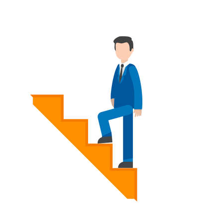 Stairs, climbing, walking icon vector image. Can also be used for activities. Suitable for use on web apps, mobile apps and print media.のイラスト素材