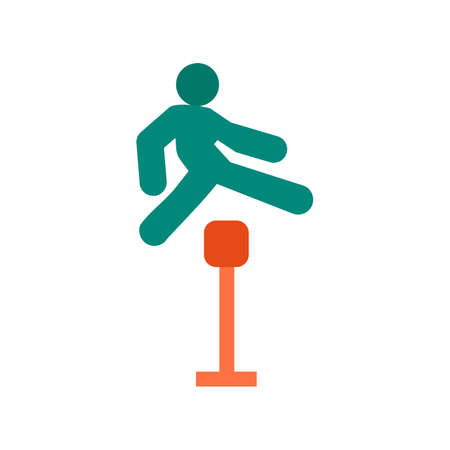 Jumping, man, jump icon vector image. Can also be used for activities. Suitable for use on web apps, mobile apps and print media.のイラスト素材