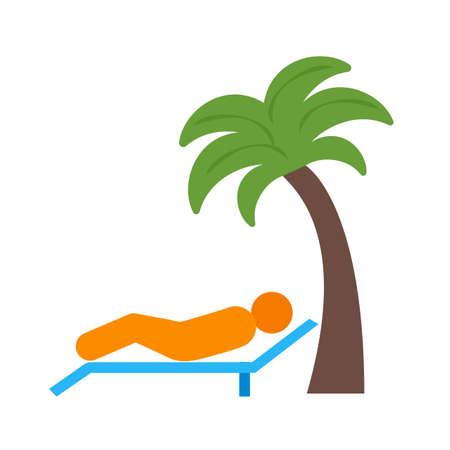 Vacation, beach, summer icon vector image. Can also be used for activities. Suitable for use on web apps, mobile apps and print media.のイラスト素材