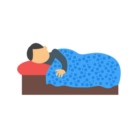 Sleeping, sleep, bed icon vector image. Can also be used for activities. Suitable for use on web apps, mobile apps and print media.のイラスト素材