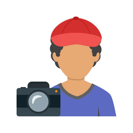 Pictures, photographer, camera icon vector image. Can also be used for activities. Suitable for use on web apps, mobile apps and print media.のイラスト素材