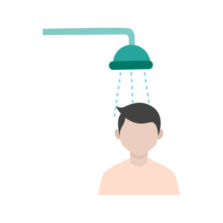 Shower, hair, bath icon vector image. Can also be used for activities. Suitable for use on web apps, mobile apps and print media.のイラスト素材