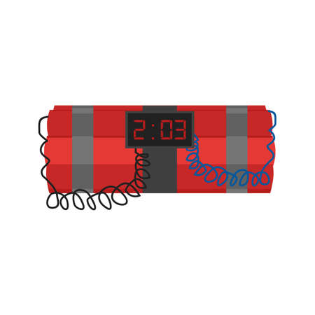 Bomb, time, clock icon vector image. Can also be used for military. Suitable for use on web apps, mobile apps and print media.のイラスト素材