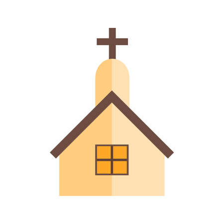 Church, cross, easter icon vector image. Can also be used for wedding. Suitable for use on web apps, mobile apps and print media.のイラスト素材