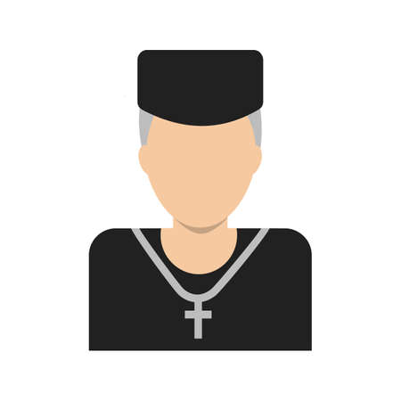 Priest, catholic, church icon vector image. Can also be used for wedding. Suitable for use on web apps, mobile apps and print media.のイラスト素材