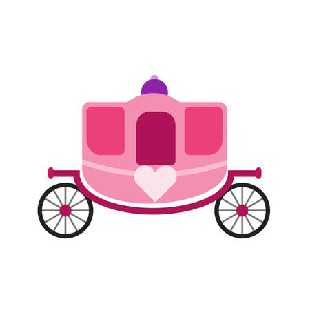 Carriage, horse, wedding icon vector image. Can also be used for wedding. Suitable for use on web apps, mobile apps and print media.のイラスト素材