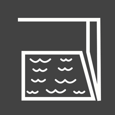 Pool, swimming, blue icon vector image.のイラスト素材