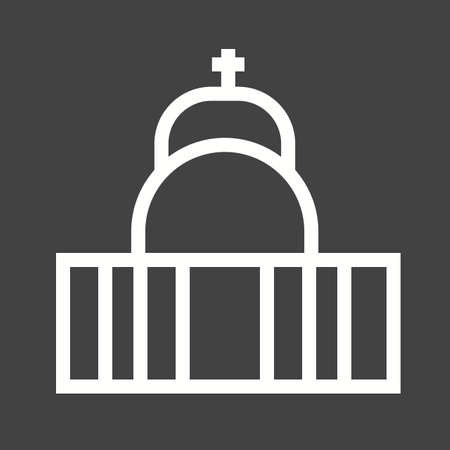 Cathedral, vatican, church icon vector image.のイラスト素材