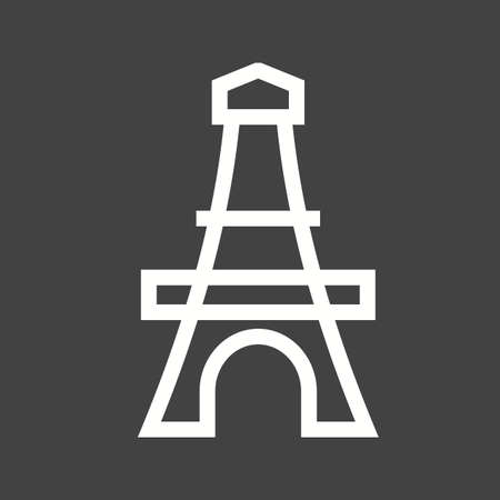 Tower, paris eiffel icon vector image.のイラスト素材