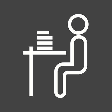 Classroom, students, sitting icon vector image.のイラスト素材