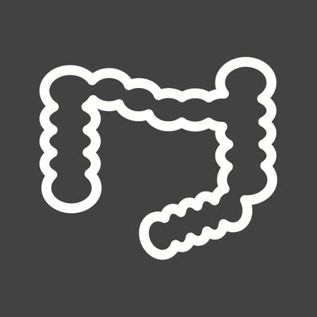 Intestine, small, internal icon vector image. Can also be used for healthcare and science. Suitable for use on web apps, mobile apps and print media.のイラスト素材