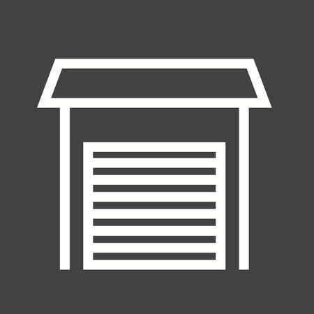 Garage, parking, door icon vector image.Can also be used for housing. Suitable for mobile apps, web apps and print media.のイラスト素材