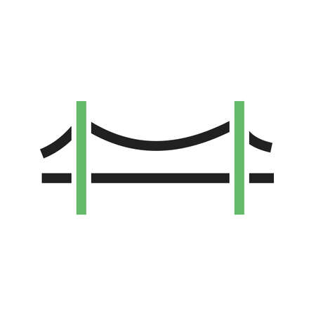 Bridge, suspension, rope icon vector image.Can also be used for building and landmarks . Suitable for mobile apps, web apps and print media.のイラスト素材