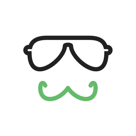Hipster, man, young icon vector image.のイラスト素材