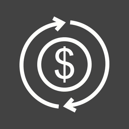 Transaction, dollar, bill, icon vector image. Can also be used for business management. Suitable for use on web apps, mobile apps and print media.のイラスト素材