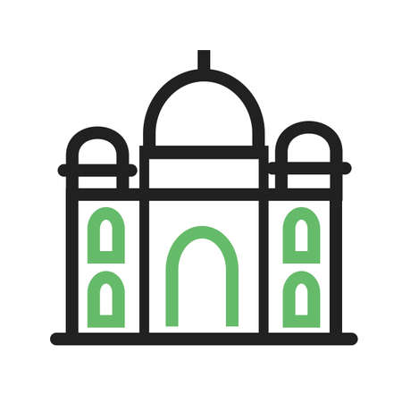 Taj Mahal, india, architecture icon vector image.Can also be used for building and landmarks . Suitable for mobile apps, web apps and print media.のイラスト素材