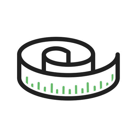 Tape, measure, meter icon vector image. Can also be used for fitness and sports. Suitable for web apps, mobile apps and print media.のイラスト素材