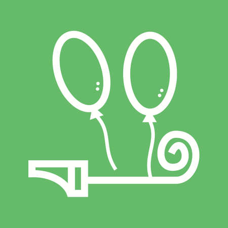 Party, balloons, celebration icon vector image. Can also be used for party. Suitable for web apps, mobile apps and print media.のイラスト素材