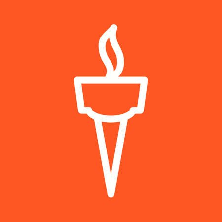 Torch, sports competitions, flame icon vector image. Can also be used for fitness and sports. Suitable for web apps, mobile apps and print media.のイラスト素材