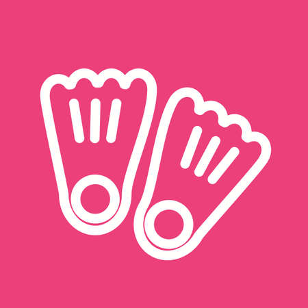 Fins, diving, scuba icon vector image. Can also be used for fitness and sports. Suitable for web apps, mobile apps and print media.のイラスト素材