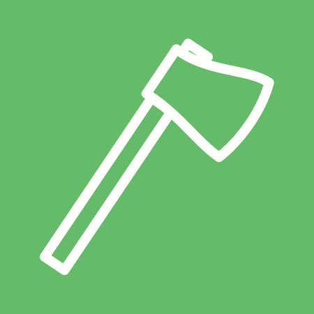 Axe, wooden, handle icon vector image. Can also be used for camping. Suitable for web apps, mobile apps and print media.のイラスト素材