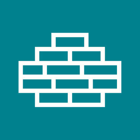 Brick, wall, background icon vector image.Can also be used for housing. Suitable for mobile apps, web apps and print media.のイラスト素材