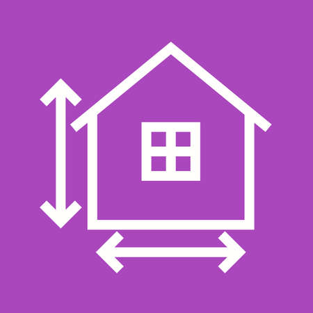 Measure, home, construction icon vector image.Can also be used for housing. Suitable for mobile apps, web apps and print media.のイラスト素材