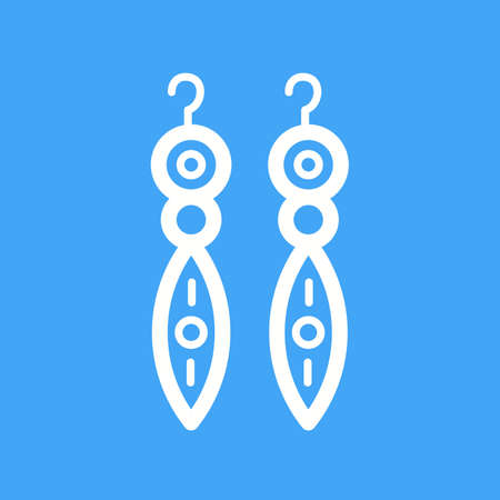 Earrings, diamond, gold icon vector image. Can also be used for makeup and accessories. Suitable for web apps, mobile apps and print media.のイラスト素材