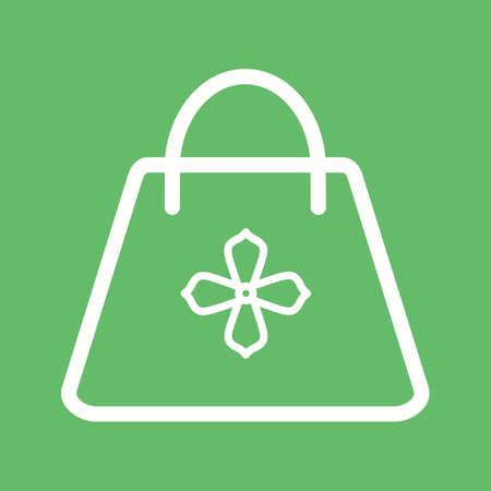 Handbag, purse, fashion icon vector image. Can also be used for makeup and accessories. Suitable for use on mobile apps, web apps and print media.のイラスト素材