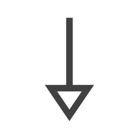 Arrow, down, pointer icon vector image. Can also be used for arrows. Suitable for mobile apps, web apps and print media.のイラスト素材