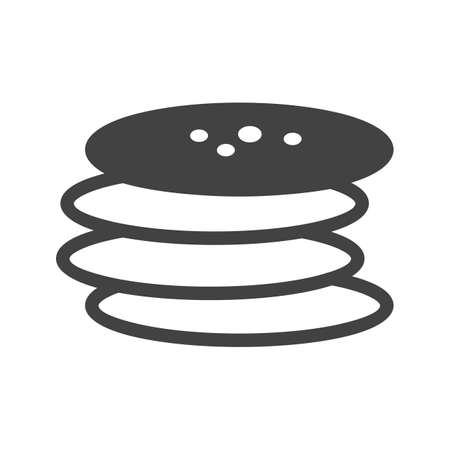 Pancake, brunch, food icon vector image.Can also be used for food iconset. Suitable for mobile apps, web apps and print media.のイラスト素材